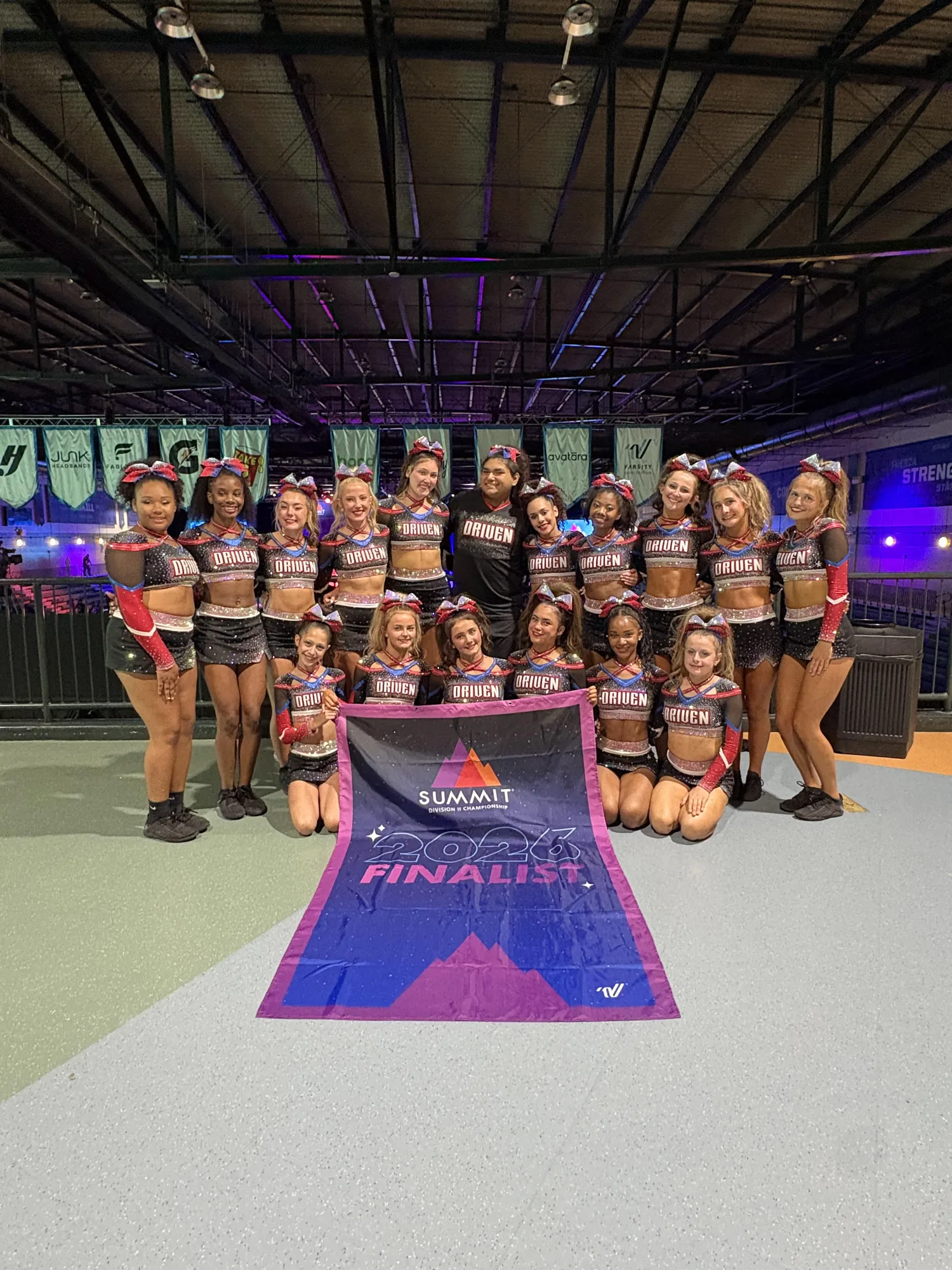 The Driven Athletics team on the competition floor
